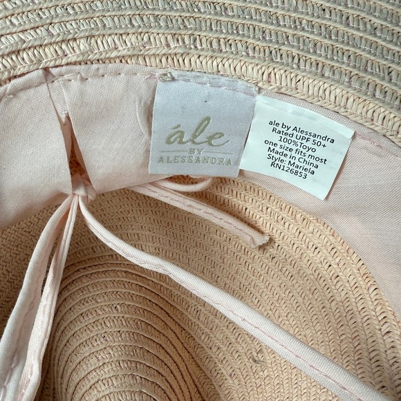 Revolve x Ale by Alessandra Mariella Blush Straw Fedora Rancher Hat - Picture 11 of 12